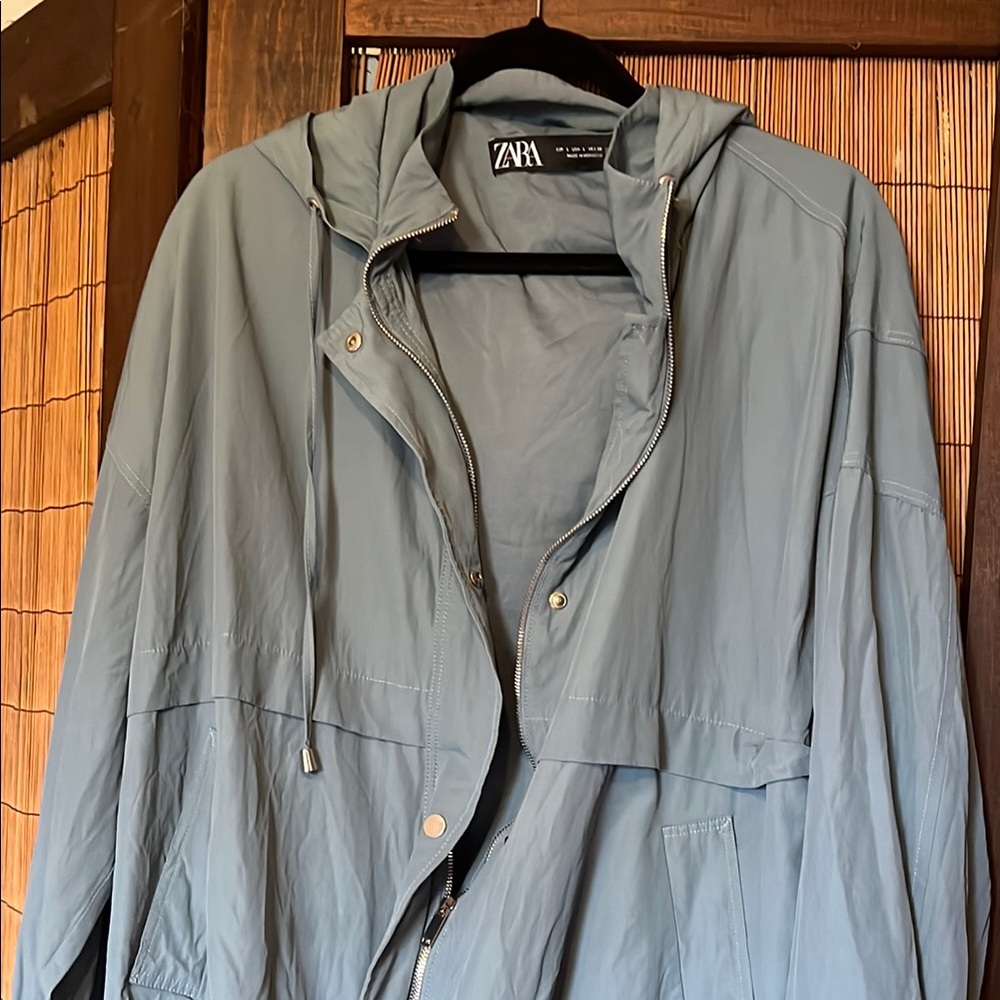 Zara Light Gray Hooded Jacket